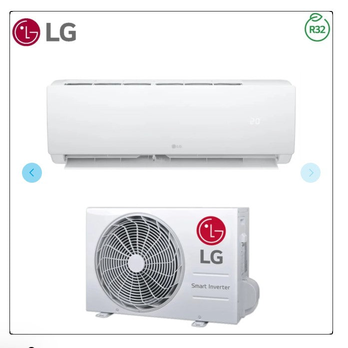 LG Libero Split-Klimaanlage 12.000 BTU / 3,45 kW – R32 – WLAN integriert – Kühlen & Heizen